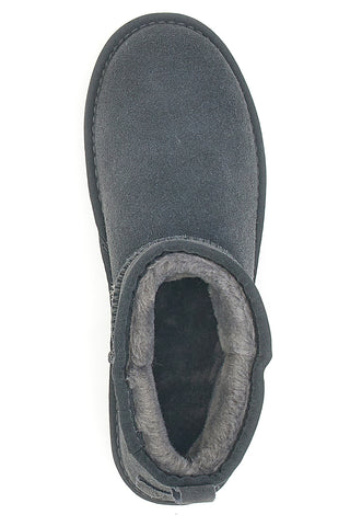 Graue Stiefeletten mit Fell Max Dillan 5522