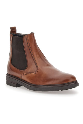 Braune Beatles-Stiefel aus echtem Leder, hergestellt in Italien, Pittarello Focus 042