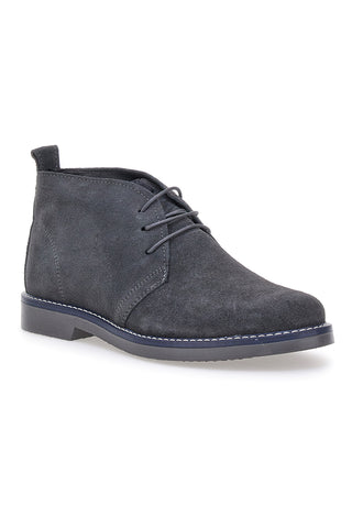 Stringate Grigie in Vera Pelle Scamosciata Max Dillan 2812