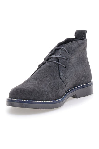 Stringate Grigie in Vera Pelle Scamosciata Max Dillan 2812