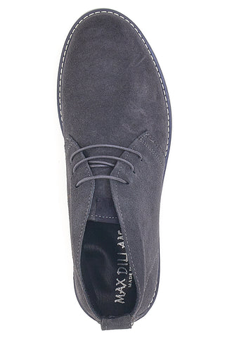 Stringate Grigie in Vera Pelle Scamosciata Max Dillan 2812