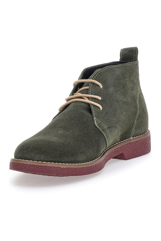 Grüne hohe Schnürschuhe aus Pittarello-Wildleder Klasse 322