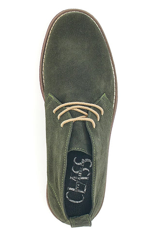 Grüne hohe Schnürschuhe aus Pittarello-Wildleder Klasse 322