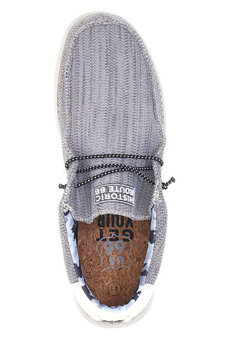 Route 66 RO41815 Slipper aus Canvas mit Schnürung, Grau