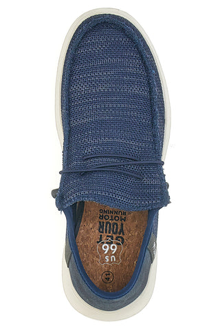 Mocassini Blu con Lacci Elastici ROUTE 66 RO51803
