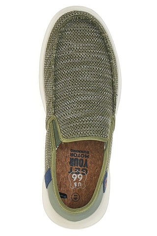 Mocassini Khaki con Tomaia in Mesh ROUTE 66 RO51802