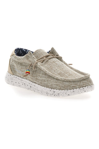 Beige Canvas-Loafer mit Gummizug CANGURO CA931