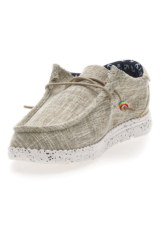 Beige Canvas-Loafer mit Gummizug CANGURO CA931