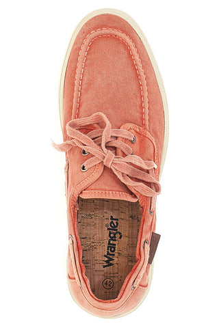 Grüne Schnürschuhe mit Canvas-Obermaterial WRANGLER 20251033