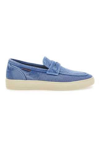 Blaue Mokassins mit Obermaterial aus Canvas WRANGLER 20251034
