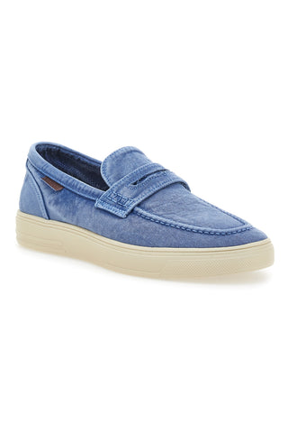 Blaue Mokassins mit Obermaterial aus Canvas WRANGLER 20251034