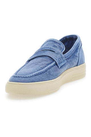 Blaue Mokassins mit Obermaterial aus Canvas WRANGLER 20251034