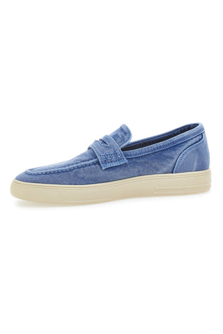 Blaue Mokassins mit Obermaterial aus Canvas WRANGLER 20251034