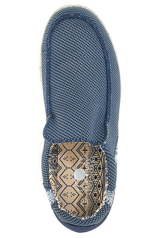 SEVENOAKS PK6319A Blaue Loafer mit elastischer Spitze