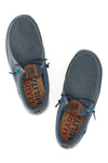 Marineblaue Canvas-Schnürschuhe MM1701