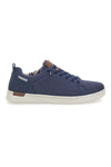 Marineblaue Schnürschuhe mit Obermaterial aus CARRERA-Stoff CAM11102C