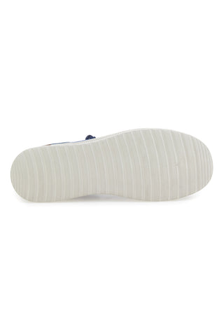 Marineblaue Schnürschuhe mit Obermaterial aus CARRERA-Stoff CAM11102C
