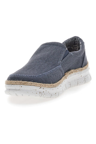 Mocassini Jeans con Rafia Decorativa MAX DILLAN DAVID TWILL