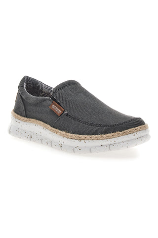 Schwarze Loafer mit dekorativem Bast MAX DILLAN DAVID TWILL