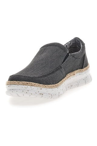 Schwarze Loafer mit dekorativem Bast MAX DILLAN DAVID TWILL