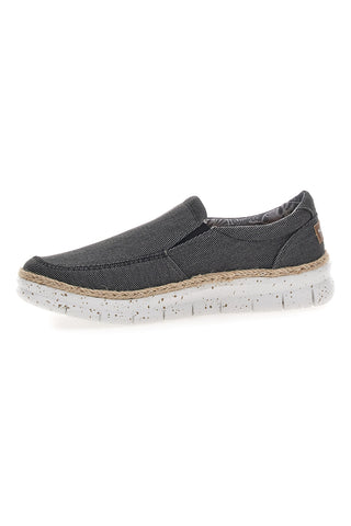 Schwarze Loafer mit dekorativem Bast MAX DILLAN DAVID TWILL