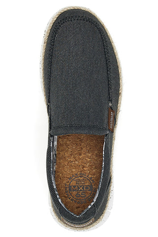 Schwarze Loafer mit dekorativem Bast MAX DILLAN DAVID TWILL