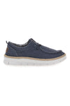 Blaue Bast-Loafer mit elastischen Schnürsenkeln MAX DILLAN WALLY BIG CVS