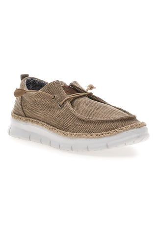 Braune Bast-Loafer mit elastischen Schnürsenkeln MAX DILLAN WALLY BIG CVS