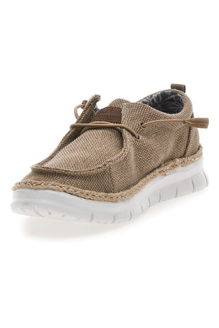 Braune Bast-Loafer mit elastischen Schnürsenkeln MAX DILLAN WALLY BIG CVS