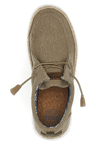 Braune Bast-Loafer mit elastischen Schnürsenkeln MAX DILLAN WALLY BIG CVS