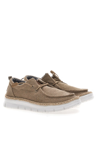 Braune Bast-Loafer mit elastischen Schnürsenkeln MAX DILLAN WALLY BIG CVS