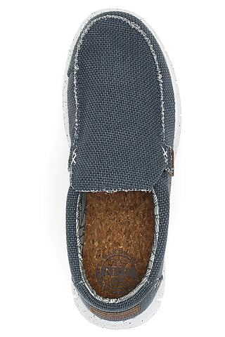 Blaue Mokassins mit weißer Sohle MAX DILLAN MXM419907