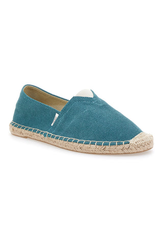 Espadrillas verde petrolio in tessuto con suola in corda PITTARELLO SUN SGMS2510