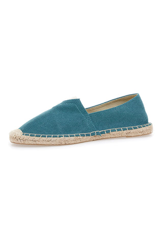 Espadrillas verde petrolio in tessuto con suola in corda PITTARELLO SUN SGMS2510
