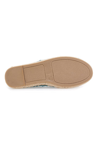 Espadrillas verde petrolio in tessuto con suola in corda PITTARELLO SUN SGMS2510