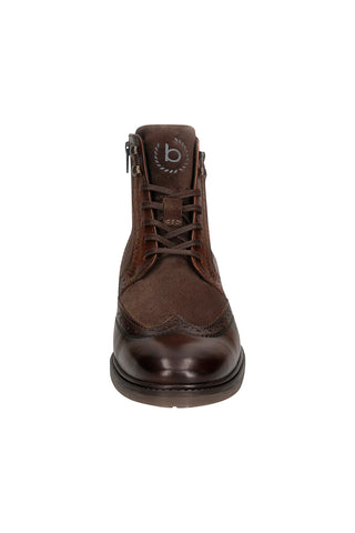 Anfibi marroni con dettagli brogue in vera pelle Bugatti 3159573G1014
