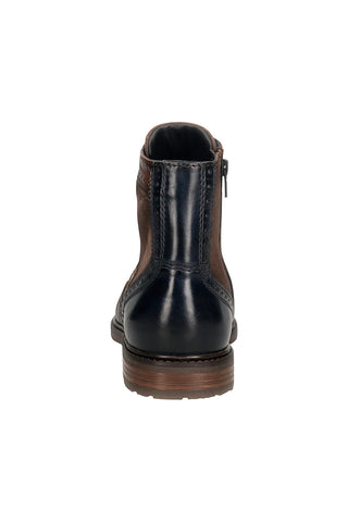 Anfibi marroni con dettagli brogue in vera pelle Bugatti 3159573G1014