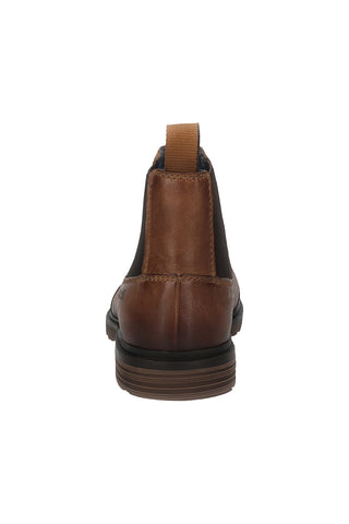 Bugatti 325A0U3J3500 Stiefeletten aus braunem Leder mit elastischen Einsätzen