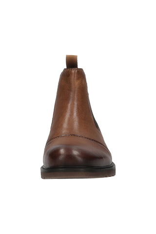 Bugatti 325A0U3J3500 Stiefeletten aus braunem Leder mit elastischen Einsätzen