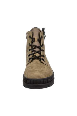 Anfibi taupe con lacci e zip laterale Bugatti 325AGA315500
