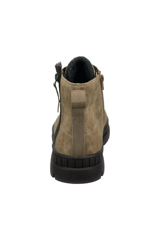 Anfibi taupe con lacci e zip laterale Bugatti 325AGA315500