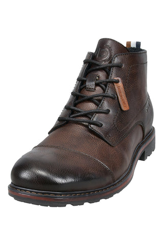 Braune Synthetikstiefeletten mit seitlichem Bugatti-Logo 325ATO305000