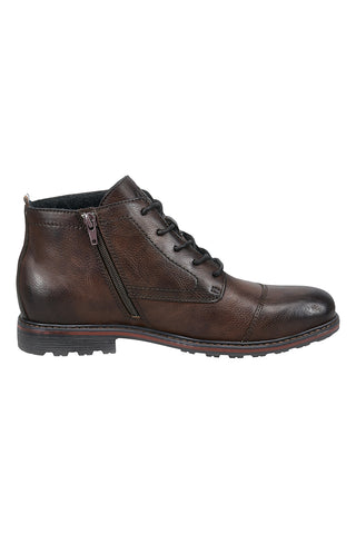 Braune Synthetikstiefeletten mit seitlichem Bugatti-Logo 325ATO305000