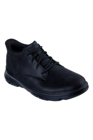 Skechers Garza Ridley Stiefeletten aus schwarzem Funktionsgewebe mit Arch Fit-Innensohle