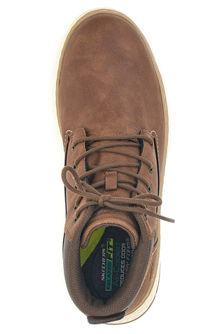 Skechers – Garlan Deno – Wasserdichte, braune Memory Foam-Stiefeletten