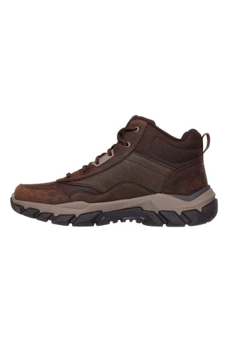 Skechers – Santoro Hopkins – Braune Slip-On-Stiefeletten aus Leder