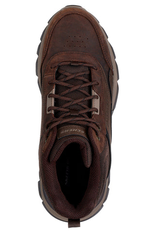 Skechers – Santoro Hopkins – Braune Slip-On-Stiefeletten aus Leder