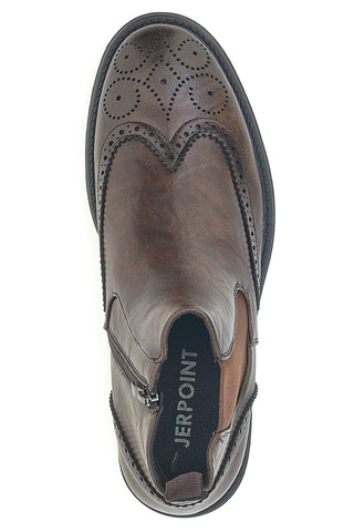 Jerpoint 9Y1736 Braune Beatles-Stiefel im Brogue-Stil