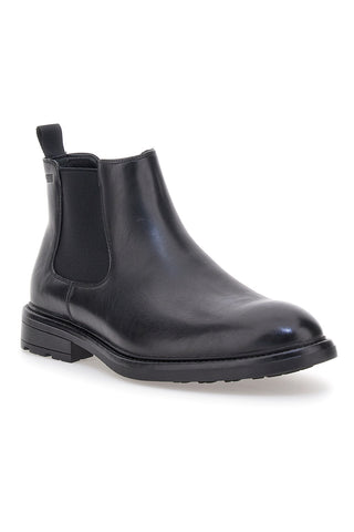 Ferré FU231C621 Schwarze Chelsea-Stiefel aus echtem Leder