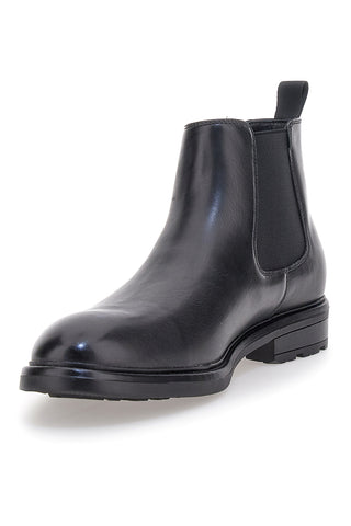 Ferré FU231C621 Schwarze Chelsea-Stiefel aus echtem Leder